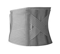 Rehband Faja Lumbar para Hombre y Mujer - Cinturón de Soporte para la Espalda en Trabajo y Deporte, Faja Ajustable para la Estabilización de la Zona Lumbar y la Espalda, Color:Gris, Talla:L/XL