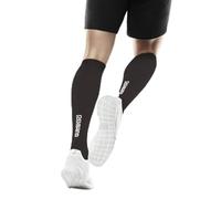 Rehband Medias de compresión Hombres y Mujeres, Calcetines de compresión Deportivos, Medias de Apoyo Que promueven la circulación sanguínea, Color:Negro - 1 Par, Talla:M