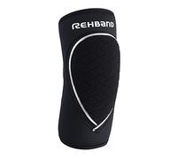 Rehband Rodillera de Codo Negra, Protector de Codo de Neopreno para Balonmano y Voleibol, Codera para Deportes de Sala Unisex, Color:Negro, Talla:S