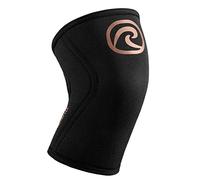 Rehband - Rodillera de neopreno de 5 mm para apoyar las rodillas, estabiliza articulaciones y músculos, ideal para el deporte y el culturismo, color: cobre, negro, talla XL
