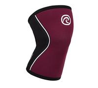 Rehband Rodillera deportiva y de entrenamiento de fuerza, para crossfit y entrenamiento pesado, 5 mm, neopreno, muchos colores y tamaños, unisex, color rojo vino, 1 pieza, talla L
