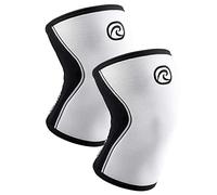 Rehband Rodillera para deportes de fuerza, rodillera para Cross Fit y entrenamiento pesado, de neopreno de 5 mm, en muchos colores y tamaños, unisex, color: blanco, 1 par, talla: M
