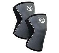 Rehband Rodillera para entrenamiento de fuerza & fitness - rodillera de neopreno de 7 mm, flexible & antideslizante, knee sleeve para hombres & mujeres, Color:Gris Acero - 1 Par, Talla:M