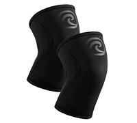 Rehband Rodillera para entrenamiento de fuerza & fitness - rodillera de neopreno de 7 mm, flexible & antideslizante, knee sleeve para hombres & mujeres, Color:Carbon/Negro - 1 Par, Talla:L