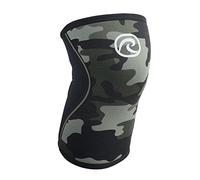 Rehband Rodillera Vendaje Fuerza Sport, Rodillera para Cross Fit & Entrenamiento Pesado Fabricada en Neopreno de 5 mm, Unisex, Color:Camuflaje, Talla:L