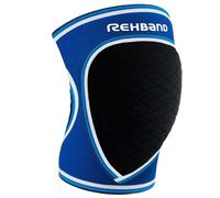 Rehband Rodilleras para voleibol, balonmano y deportes de interior, rodilleras de neopreno cómodas y ajustadas, para mujeres y hombres, Color:Azul, Talla:XL