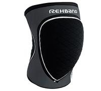 Rehband Rodilleras para voleibol, balonmano y deportes de interior, rodilleras de neopreno cómodas y ajustadas, para mujeres y hombres, Color:Gris Acero, Talla:XS