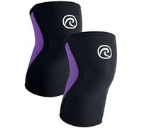 Rehband Rodilleras, soporte de rodilla de neopreno de 3 mm, manga de compresión de rodilla para correr, fitness, entrenamiento funcional, Color:Violeta - 1 Par, Talla:XS