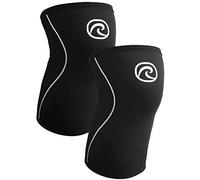 Rehband Rodilleras, soporte de rodilla de neopreno de 3 mm, manga de compresión de rodilla para correr, fitness, entrenamiento funcional, Color:Negro - 1 Par, Talla:XXL