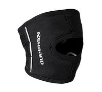 Rehband UD rodillera con apertura rotuliana, banda estabilizadora para el tendón rotuliano en neopreno SBR de 3 mm, soporte anatómico de rodilla para mujer y hombre, Color:Negro, Talla:M