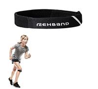 Rehband UD rodillera para niños - Soporte de rótula con almohadilla de presión, banda para el tendón rotuliano infantil para fútbol, running, balonmano y tenis, Color:Negro, Talla:Talla única