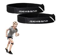 Rehband UD rodillera para niños - Soporte de rótula con almohadilla de presión, banda para el tendón rotuliano infantil para fútbol, running, balonmano y tenis, Color:Negro - 1 Par,Talla única
