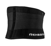 Rehband UD X Stable Back Support, faja lumbar de neopreno 5 mm, soporte de espalda estabilizador para actividades físicas, cinturón lumbar negro con calor y compresión, tallas S-XXL, Talla:XL