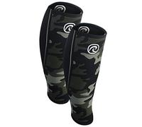 Rehband Vendaje de pantorrilla de 5mm neopreno, vendaje de compresión para pantorrilla y espinilla, espinillera para peso muerto, CrossFit, Color:Camuflaje - 1 Par, Talla:XS