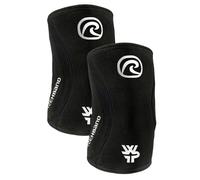 Rehband x World Fitness Project Codera para Halterofilia, Manga para Codo de 5 mm de Neopreno, diseño anatómico, Edición WFP, Unisex, Color:Negro - 1 Par, Talla:XL