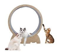 Reheyre Rueda de ejercicio para gatos, rueda de correr para gatos con mecanismo de bloqueo, caminadora de madera para mascotas, rueda de fitness para gatos, muebles lindos para gatos, cinta de correr