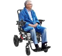 Reheyre Sillas de ruedas eléctricas para adultos, ligeras, plegables, rango de 13 millas, 500 W, motores duales, silla de ruedas motorizada plegable para personas mayores, soporta 265 libras con