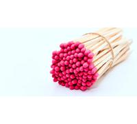 REHGLÜCK Schwarzwald, Aprox. 100 coloridas cerillas de 10 cm de largo, también adecuadas como recambio para nuestras elegantes botellas decorativas (color de la cabeza del fósforo: rojo cereza)