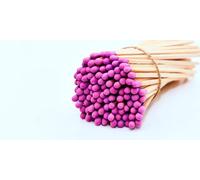 REHGLÜCK Schwarzwald, Aprox. 100 coloridas cerillas de 10 cm de largo, también adecuadas como recambio para nuestras elegantes botellas decorativas (color de la cabeza del fósforo: morado)