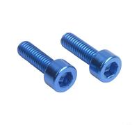 Rehoetom 2 tornillos para jaula de botella de agua M5 x 15 mm con cabeza hexagonal para soporte de bicicleta, tornillos para montaje de jaula de aleación de aluminio, compatibles con jaulas de