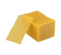 Rehoetom 30 hojas de base de cera de abejas de 13,2 x 9 cm para apicultura, cera natural para iniciador de nido para hacer velas de bricolaje, compatible con marcos estándar de colmena