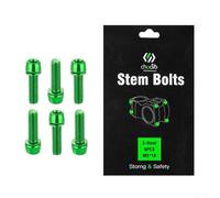 Rehoetom 6 pernos de aleación M5 x 18 mm para tornillos de cambio de vástago de manillar, cierres de acero inoxidable con opciones de color recubierto de PVD, compatibles con componentes de ciclismo