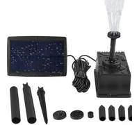 Rehoetom Bomba solar para estanque, 1,5 W, 7 V, bomba de fuente sumergible con piscinas de jardín de 180 l/h, características al aire libre, kit de panel cristalino