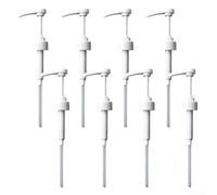 Rehoetom Cabezal de bomba de jarabe cuantitativo, paquete de 8 para barista, dispensación reutilizable de fructosa y jarabe, compatible con botellas estándar, opciones de dosificación de 8 cc a 20 cc