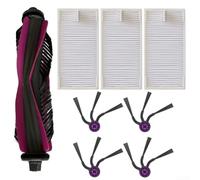 Rehoetom Cepillo principal, cepillos laterales y kit de filtro - 1 cepillo de rodillo principal, 4 cepillos laterales, 3 filtros - para Eureka E20 para aspiradoras robot Evo Plus