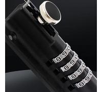 Rehoetom Cerradura de combinación digital mecánica para puertas de madera y armarios de almacenamiento, perno antirrobo de aleación de zinc, adaptador de bañera de montaje en pared, plateado/negro