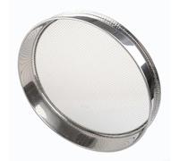 Rehoetom Colador de harina de acero inoxidable, colador de cocina redondo de malla fina de 40 cm para tamizar harina, azúcar y polvo, filtro de 5 mallas de grado alimenticio, apto para lavavajillas