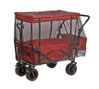 Rehoetom Cubierta de red de malla para vagón plegable, protector de red compatible con carros de playa plegables, vagones de jardín, accesorios de camping al aire libre, negro, 88 x