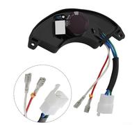 Rehoetom Generador Regulador de Voltaje Automático 250V 470UF 6-Wire para Generadores 7-8KW, Estabilizador AVR con Enchufe de 4 Cables y 2 Cables Escobillas de Carbono, Compatible con