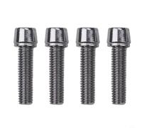 Rehoetom Juego de 4 tornillos M5 x 20 mm y M6 x 20 mm para vástago de bicicleta, tornillos de cabeza de acero para componentes de dirección, plateado, negro, amarillo (plata 1)