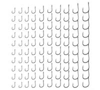 Rehoetom Juego de anzuelos de pesca de acero de alto carbono, 500 piezas y 100 anzuelos para pesca en agua dulce y salada, aparejos terminales con puntas pulidas, (500 por caja)