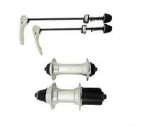 Rehoetom Juego de bujes de aleación de aluminio: bujes de liberación rápida delanteros y traseros de 32 agujeros para bicicletas V-Brake de 100 mm/135 mm de ancho, compatible con 7-10-S