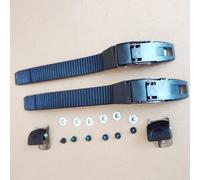 Rehoetom Juego de correas de repuesto para patines en línea con abrazadera, tornillos y tuercas, 2 cordones ajustables de polipropileno para la mayoría de los patines, color negro (A)