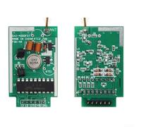 Rehoetom Kit de módulo transmisor de control remoto inalámbrico de 4 km que funciona a 433 MHz RF, fuente de alimentación de CC 9 V para comunicación electrónica de larga distancia