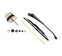 Rehoetom Kit de motor de limpiaparabrisas de acero inoxidable de 12 V para barra de calle Hotrod - Ajuste con giro ajustable de 110 grados para exterior de coche y camión