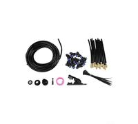 Rehoetom Kit de nebulización de jardín con cobertura de pulverización de 360°, atomización y boquillas ajustables para distribución uniforme del agua, piezas del sistema de riego (5 m)