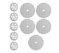 Rehoetom Kit de reparación de escudo térmico de metal para placa de protección de escape automotriz con 5 hojas de reparación y 5 arandelas de sujeción, plateado, compatible con varios vehículos (OEM