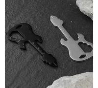 Rehoetom Llavero multifuncional multiherramienta de bolsillo de acero inoxidable con abrebotellas, destornillador, llave de radios de bicicleta, regla para excursionistas, (negro) (para tigre)