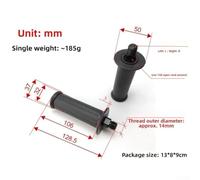 Rehoetom Manija estacionaria de 14 mm para equipo de fitness de 9/16 pulgadas, ejercicio antideslizante para empuñaduras de manillar de bicicleta, paquete de 2, compatible con reemplazo de hierro y