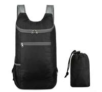 Rehoetom Mochila de senderismo ligera e impermeable de 10 L, portátil, plegable, para acampar al aire libre y viajes, cremalleras de tela de poliéster resistente al agua, color negro