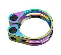 Rehoetom Mountain - Abrazadera para tija de sillín de bicicleta para marcos de 31,8 mm y 34,9 mm, diseño hueco de aleación de aluminio ligero con mecanizado CNC y acabado anodizado, tuerca de ajuste