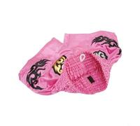 Rehoetom Pantalones cortos de boxeo unisex para artes marciales mixtas y muay thai, mezcla de fibra, con comodidad transpirable y cintura elástica, tallas M a XXL (S) (rosa)