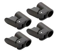 Rehoetom Paquete de 4 abrazaderas de plástico ABS negro para postes de 22 a 25 mm, ajuste rápido y seguro para toldo, caravana, toldo, anexo, camping, uso al aire libre