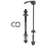 Rehoetom Pinchos de liberación rápida para eje de bicicleta para ruedas delanteras y traseras con rodamientos de cubo de 25 mm, juego de herramientas de eje de acero compatible con bicicletas de 6/7/8