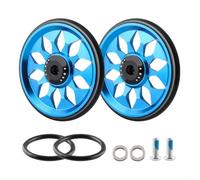 Rehoetom Plegable para ruedas fáciles: para rueda de entrenamiento de aleación de aluminio CNC, ligera y duradera, ajuste de tornillo M6, no requiere modificaciones (azul)