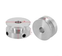 Rehoetom Polea de ranura en V para correas redondas de 6 mm, polea de aleación de aluminio con opciones de diámetro exterior de 20 mm a 80 mm, para mecanizado CNC para suavidad (30)